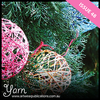 Maria Layne is "having a ball" - a great way to use up scraps of yarn!